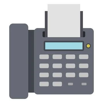 Fax flat clipart vector illustration 库存插图