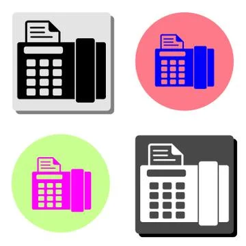 Fax. flat vector icon Stock Illustration
