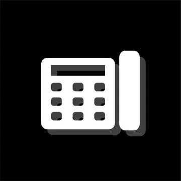 Fax icon flat Stock Illustration