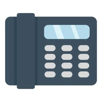 Fax icon, flat style Illustrazione stock