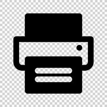 Fax Icon Vector. Flat Style. Black on White Background. Stock Illustration