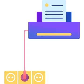 Fax icon vector printer office machine isolated Stock Illustration