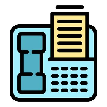 Fax ink icon vector flat Stock Illustration