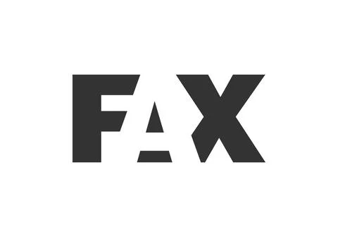 FAX logo design. Initial letter F A X bold font style for tech startups, co.. Stock Illustration
