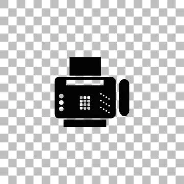 Fax machine icon flat Stock Illustration