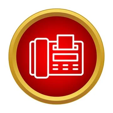 Fax machine icon representing communication and office technology Stock Illustration