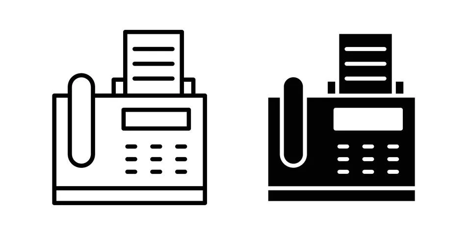 Fax machine icon vector design. EPS10 库存插图