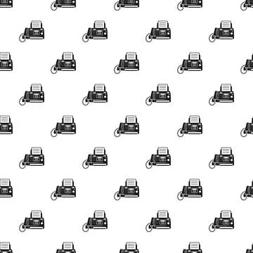 Fax machine icons creating office communication pattern Stock Illustration
