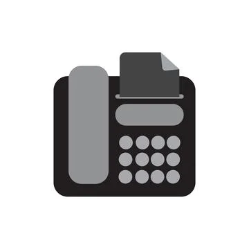 Fax machine Logo Template vector icon design Stock Illustration