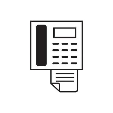 Fax machine Logo Template vector icon design Stock Illustration