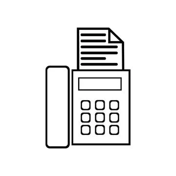 Fax machine Logo Template vector icon design Stock Illustration