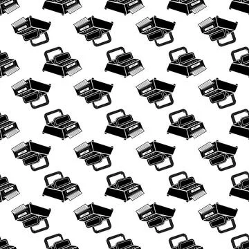 Fax machine pattern seamless vector Illustrazione stock