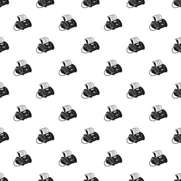 Fax machine seamless pattern for business communication design Stock Illustration