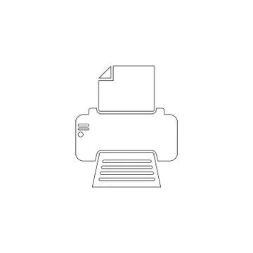 Fax printer. flat vector icon Stock Illustration