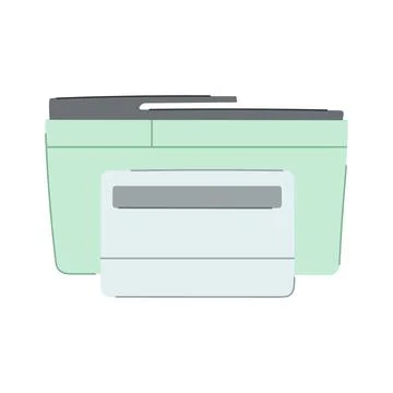 Fax printer paper cartoon vector illustration Stock Illustration