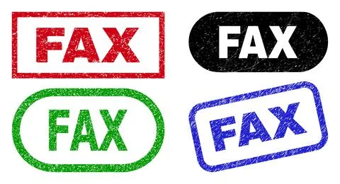 FAX Rectangle Stamps Using Unclean Texture Stockillustratie