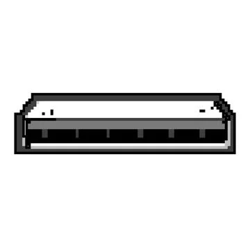 Fax scanner document game pixel art vector illustration イラスト素材