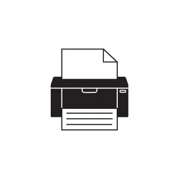 Fax solid icon, printer, electronic device, 스톡 일러스트