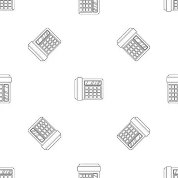Fax telephone pattern seamless vector 스톡 일러스트