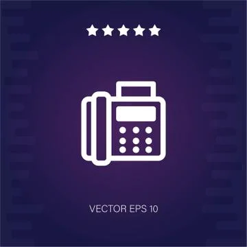 Fax vector icon Stock Illustration