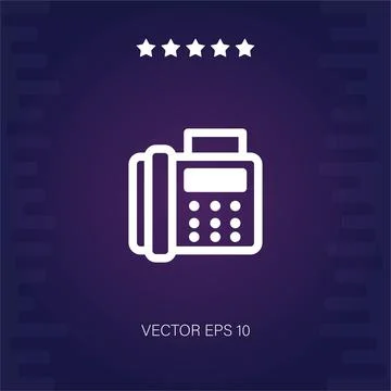 Fax vector icon Stock Illustration