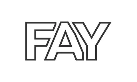 FAY logo design template with strong and modern bold text. Initial based ve.. Stock Illustration