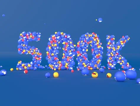 FB 500K like with imojis Illustrazione stock