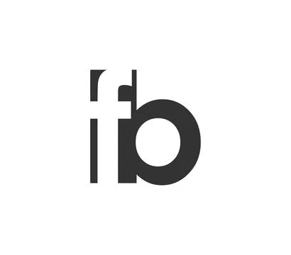 FB creative geometric initial based modern and minimal logo. Letter f b tre.. Stock Illustration