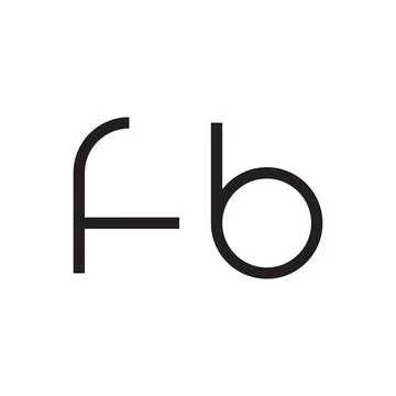Fb initial letter vector logo icon Stock Illustration