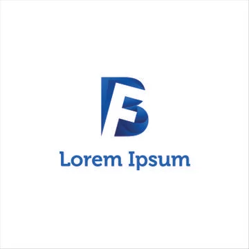 FB initial logo design simple Stock Illustration