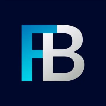 FB Letter Logo Template Illustration Design. Stock Illustration