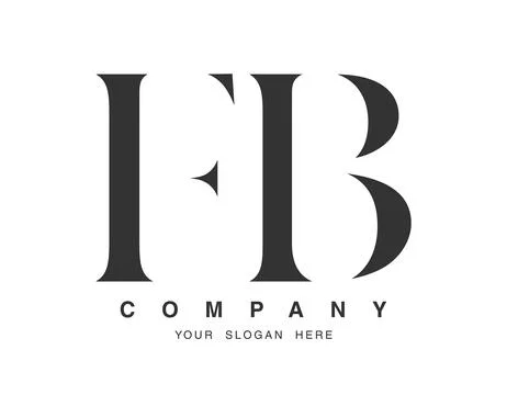 FB logo design. Initial letter f and b serif font style. Creative classic c.. Stock Illustration