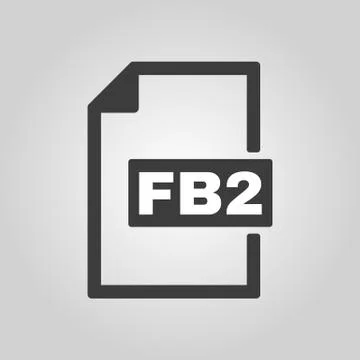 The FB2 icon. File format symbol. Flat Illustrazione stock