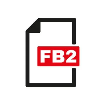 The FB2 icon. File format symbol. Flat Stock-Illustration