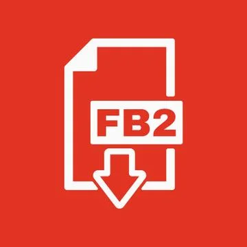 The FB2 icon. File format symbol. Flat Stock Illustration