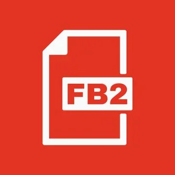 The FB2 icon. File format symbol. Flat 스톡 일러스트