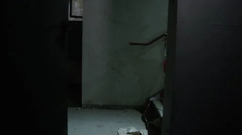 FBI Agents walking down a staircase Variation 05 Stock Footage 63856660