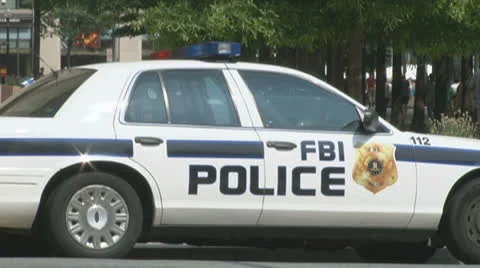 F.B.I. Patrol Car Stock Footage 24707195