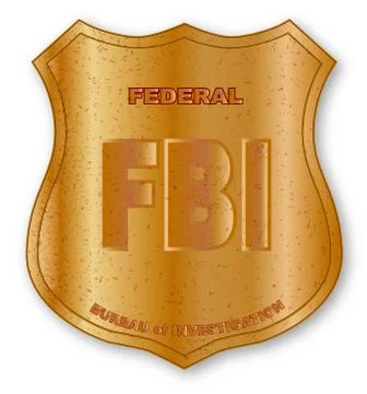 FBI Spoof Shield Badge Stock Illustration