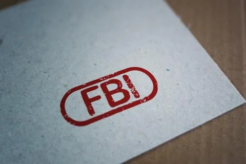 FBI Stamp on Paper Stock Illustration