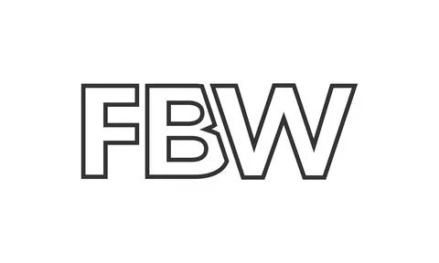 FBW logo design template with strong and modern bold text. Initial based ve.. Stock Illustration