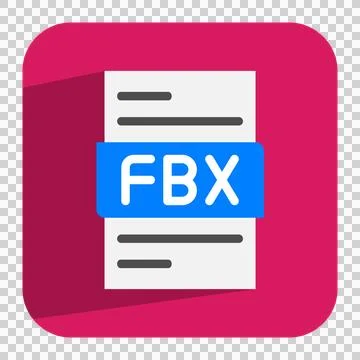 Fbx document flat icon. High resolution file icon for professional look.  스톡 일러스트