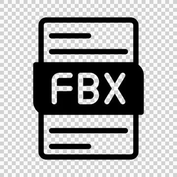 Fbx File Type Icon. Files document graphic design. with outline style.  库存插图