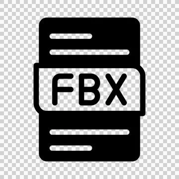 Fbx format file type icons. document extension symbol icon.  스톡 일러스트