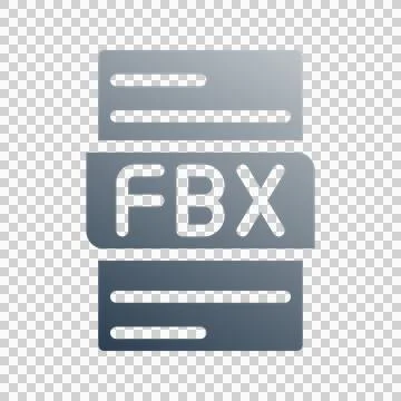 Fbx gradient icon for document formats.  스톡 일러스트