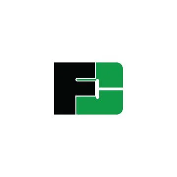 Fc and cf letter logo design template Stock Illustration