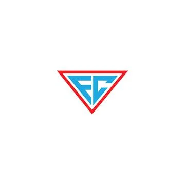Fc and cf letter logo design template Stock Illustration