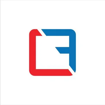 Fc and cf letter logo design template Stock Illustration