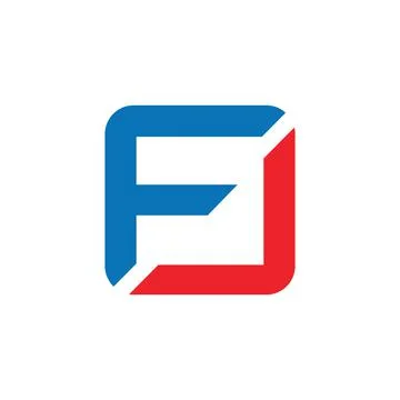Fc and cf letter logo design template Stock Illustration