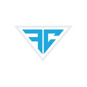 Fc and cf letter logo design template Stock Illustration